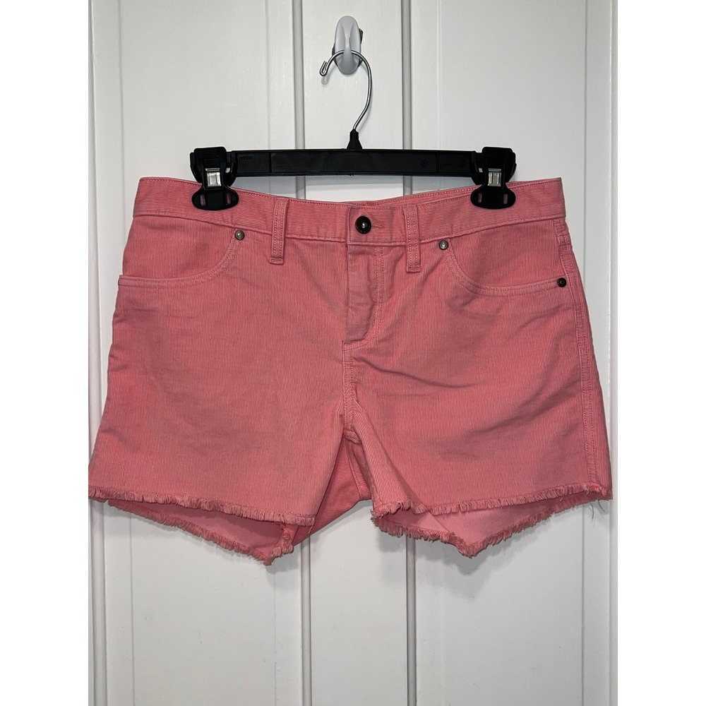 Carve Designs Pink Corduroy Raw Hem Shorts Womens Size 6 Organic Cotton Blend